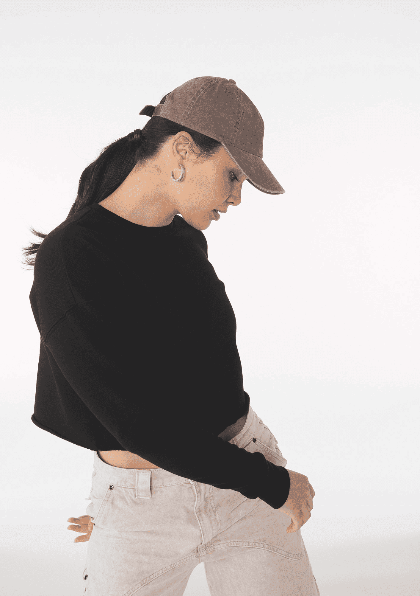 Felpa corta donna